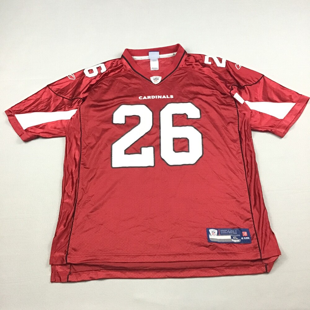 Arizona Cardinals Jersey Men Extra Large Red Reebok On Field Beanie Wells #26 XL